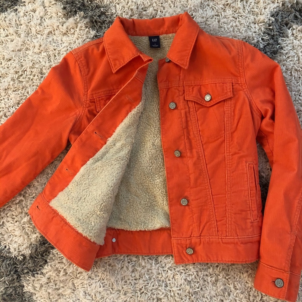 GAP Sherpa lined corduroy trucker jacket